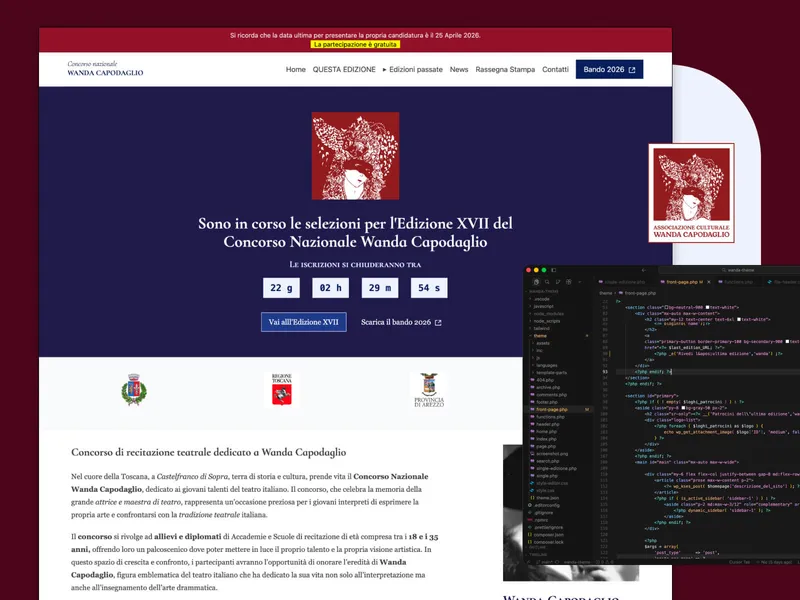 Immagine di anteprima del lavoro Sito del "Concorso Nazionale Wanda Capodaglio"