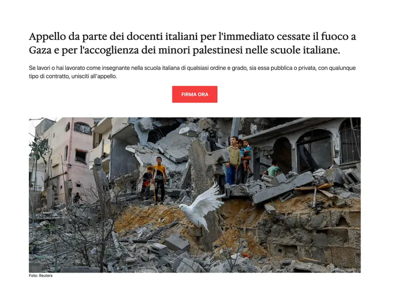 Immagine di anteprima del lavoro Docenti per gaza